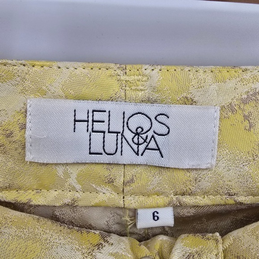 Helios & Luna Women's‎ Yellow Abstract Print Bootcut Flare Pants Size 6 - Picture 5 of 11
